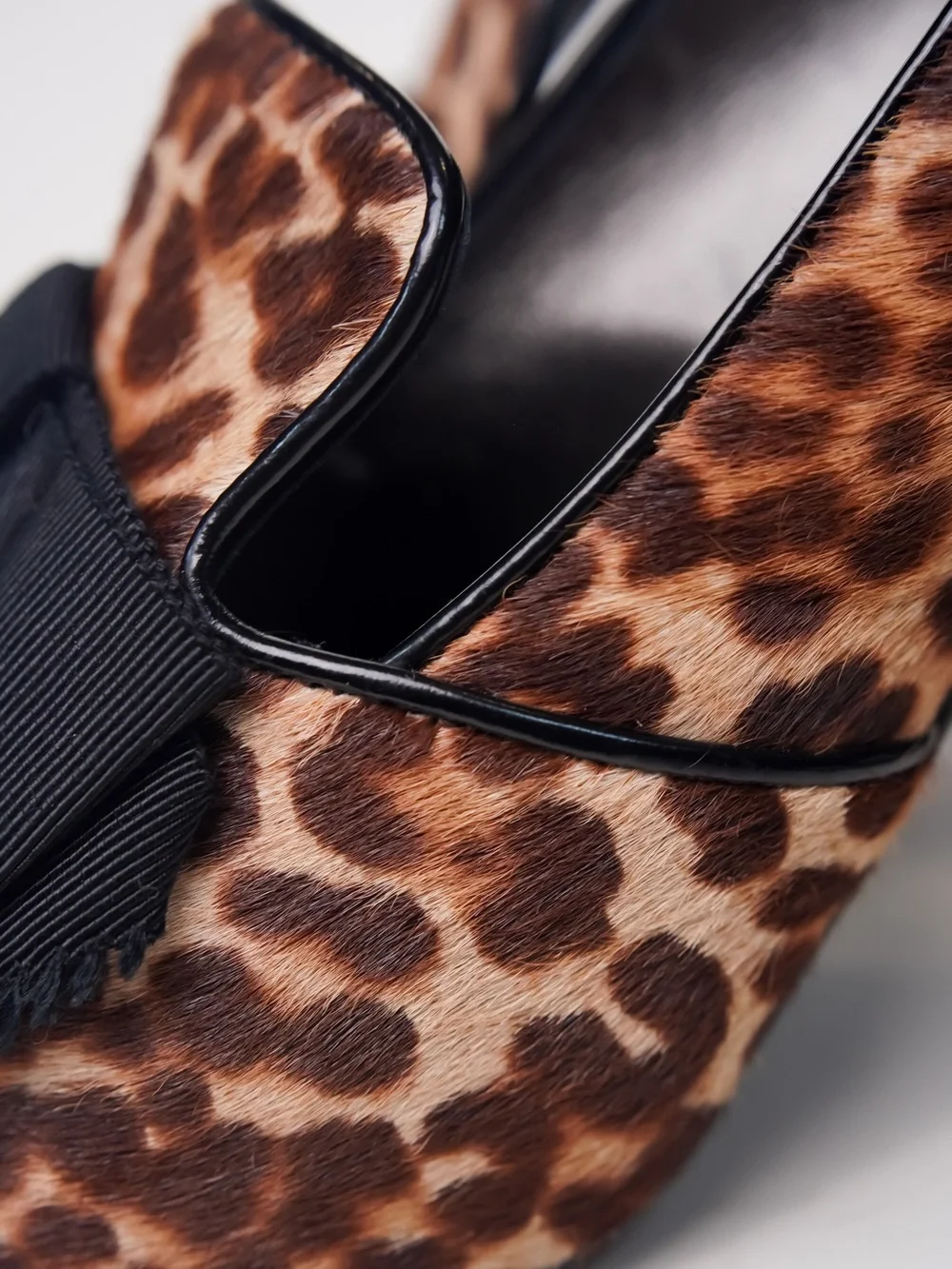 Lanvin Vintage Leopard Pony Hair Bow Pumps Heels 36.5 US 6.5